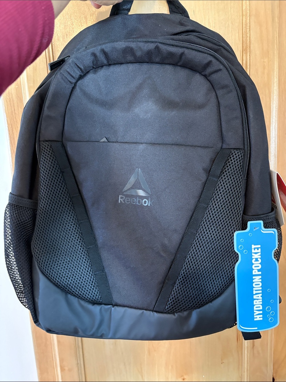 Reebok Black Men's Backpack with Mesh Panels